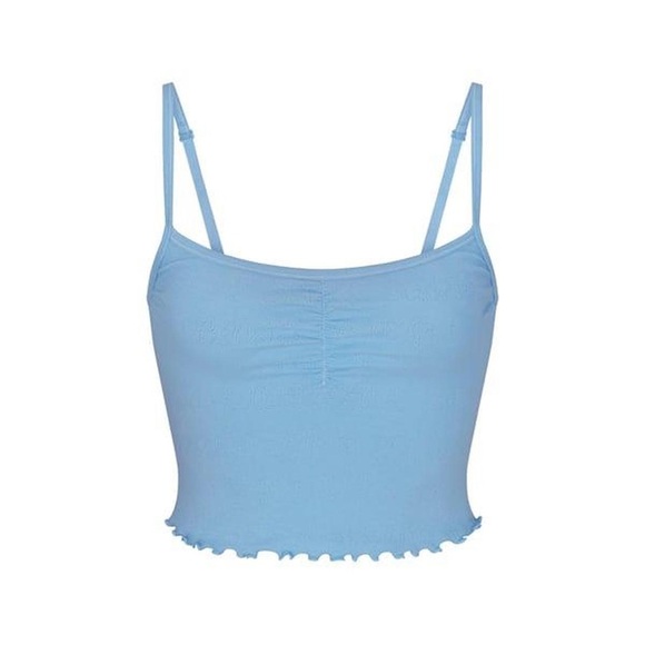 Skims Light Blue Pointelle Camisole Top - Picture 1 of 6